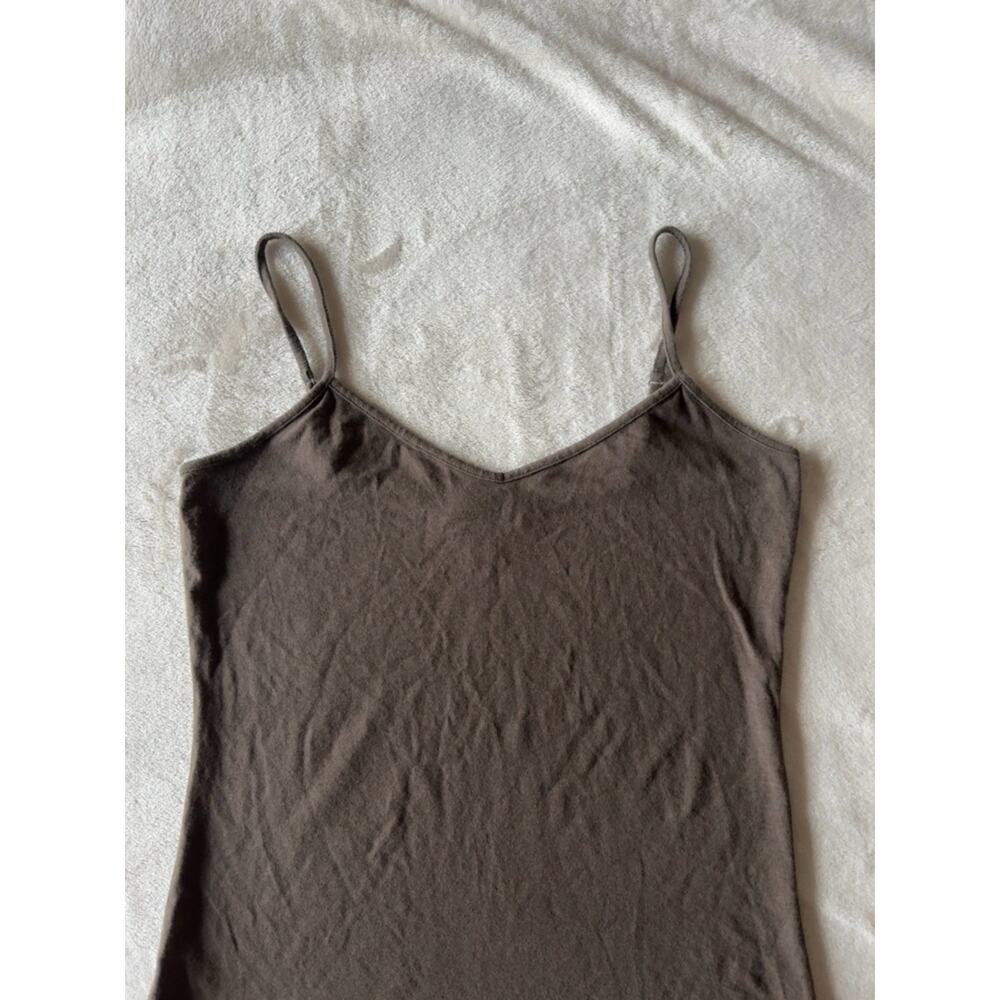 Loft Ann Taylor Taupe brown camisole tank top adjustable spaghetti strap Vneck M - Picture 2 of 4